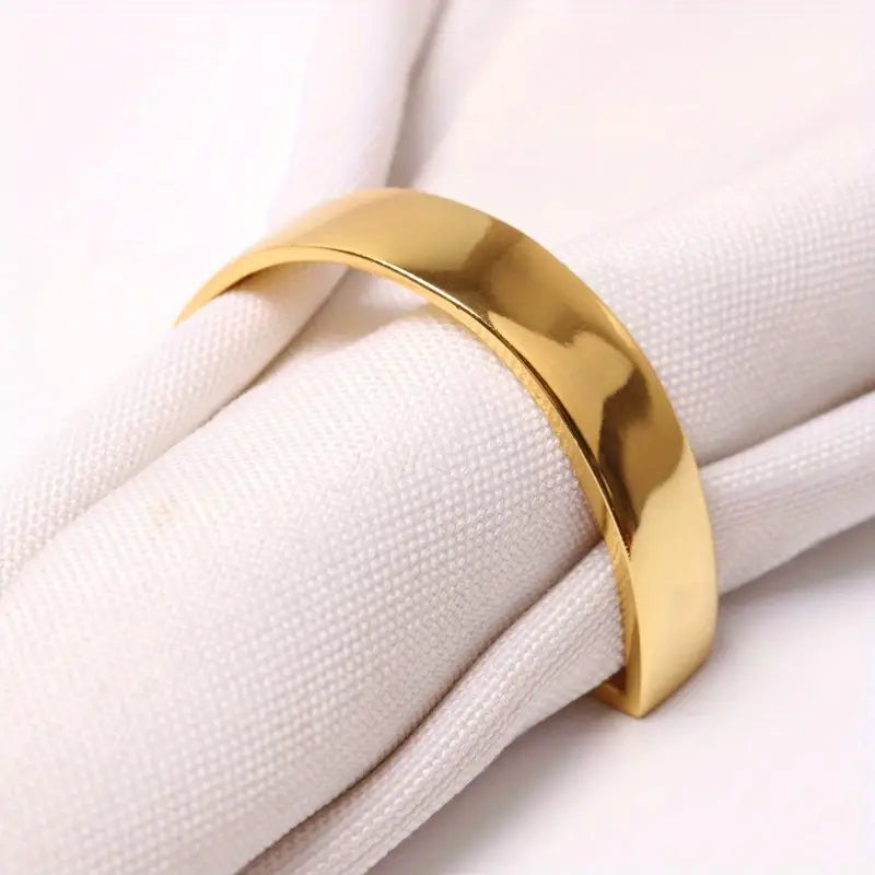 Curved Gold Napkin Rings