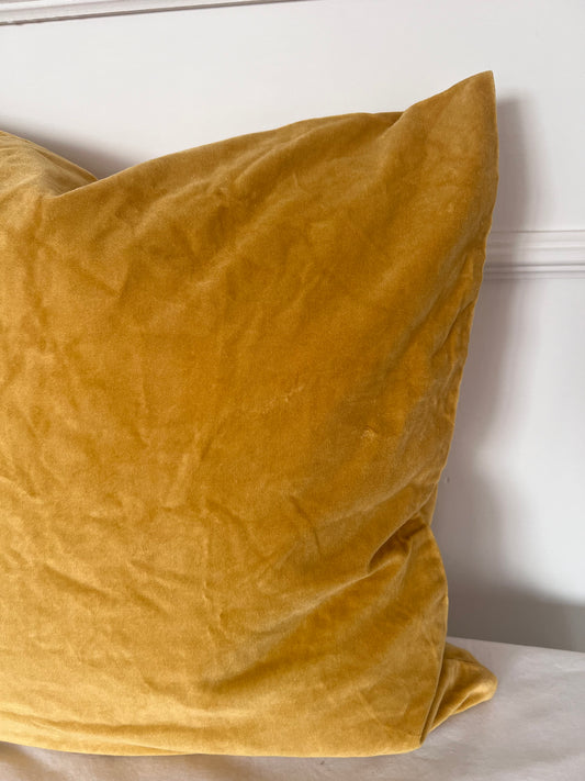 Mustard Gold Throw Pillow